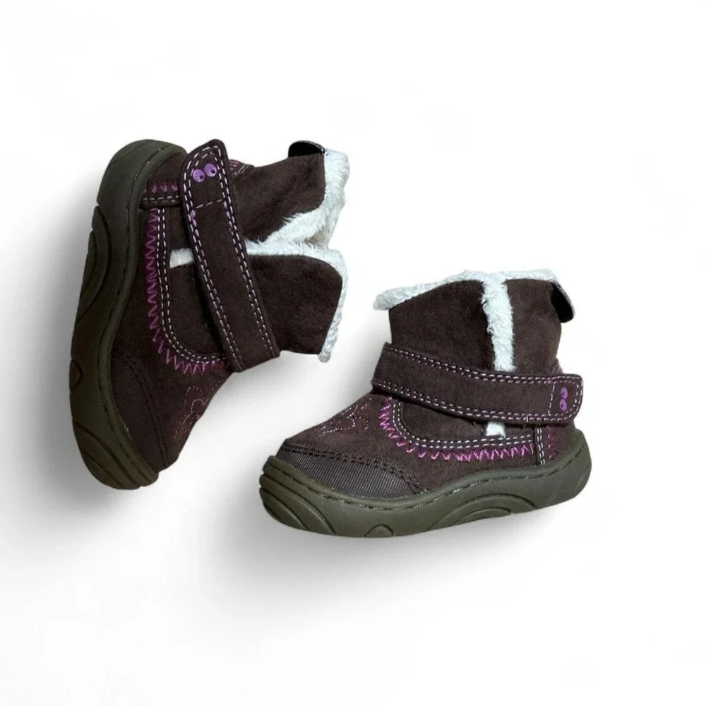 Toddler Winter Boots Fur Lined‎ Hook and Loop Size 2